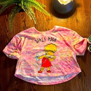 Lisa Simpson Pink Crop Top